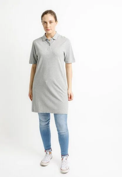 TORLAND TORLAND Damen Polokleid PAIGER, Grau (heather grey), – Produktbild 3 von 4