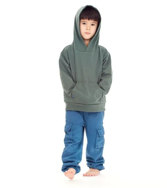 Sense Organics & friends in cooperation with GARY MASH Sense Organics & friends in cooperation with GARY MASH Gefütterte Kinder Cargohose aus aus Biobaumwolle, Petrol, – Produktbild 2 von 2