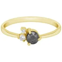 Eppi Eppi Zarter Ring mit Salt and Pepper Diamant Adnan, Gold, – Produktbild 1 von 1