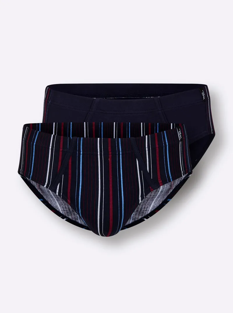 wäschepur men Slip marine + marine-gestreift, Marine + marine-gestreift, – Produktbild 2 von 2