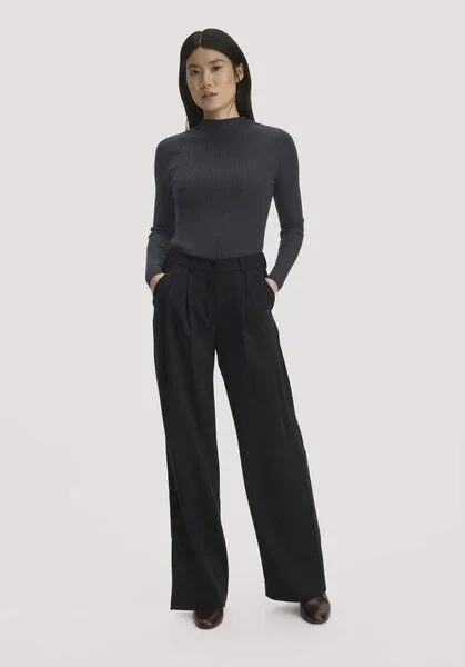 hessnatur hessnatur Twill-Hose Wide Leg aus TENCEL Lyocell, Schwarz, – Produktbild 1 von 3