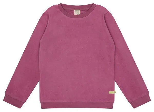 loud + proud loud + proud Kinder Fleece-Sweatshirt, GOTS-zertifiziert, Grape(rosa), – Produktbild 1 von 1