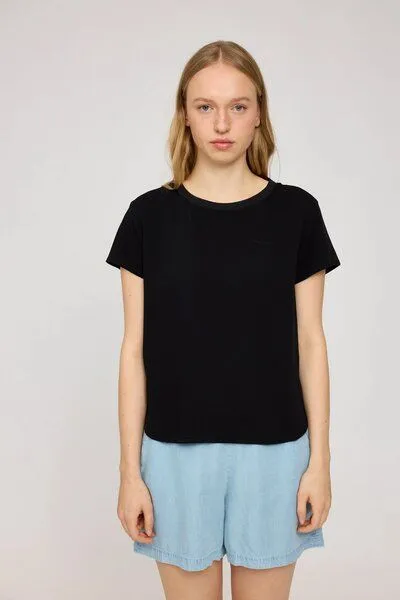 Mazine Mazine T-Shirt - Crew Neck - aus EcoVero, Black (schwarz), – Produktbild 1 von 3