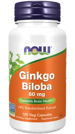 Now Foods Now Foods Ginkgo Biloba 60 mg 120 Kapseln – Produktbild 1 von 1