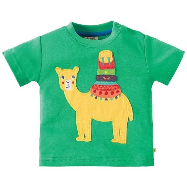 Frugi Frugi T-Shirt Kamel Jungel grün – Produktbild 1 von 3