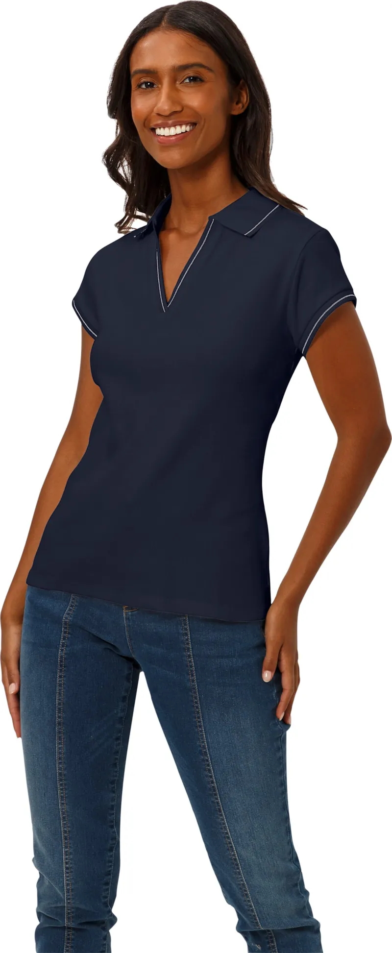 heine Poloshirt marine, Marine, – Produktbild 2 von 2