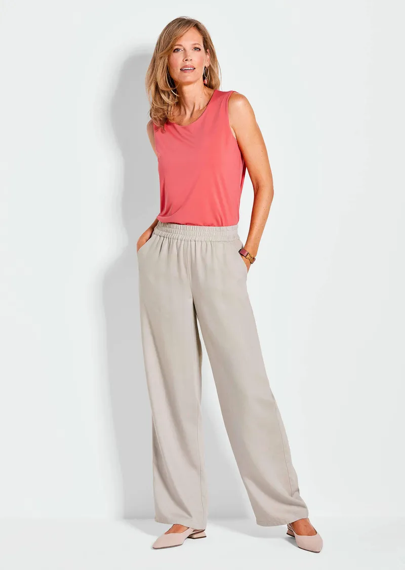 Goldner Schlupfbundhose VERA in Tencel-Qualität - stein - Gr. 25 von Goldner Fashion, Braun, – Produktbild 2 von 3