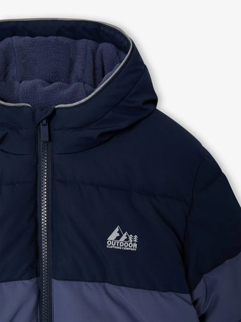Vertbaudet Jungen Winter-Steppjacke mit Kapuze, Blau, – Produktbild 3 von 4