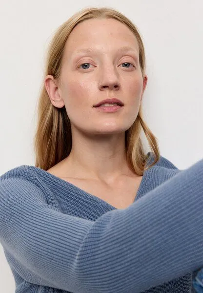 recolution Damen Strickpullover aus Bio-Baumwolle - ARUGULA - recolution, Dove blue (blau), – Produktbild 2 von 4