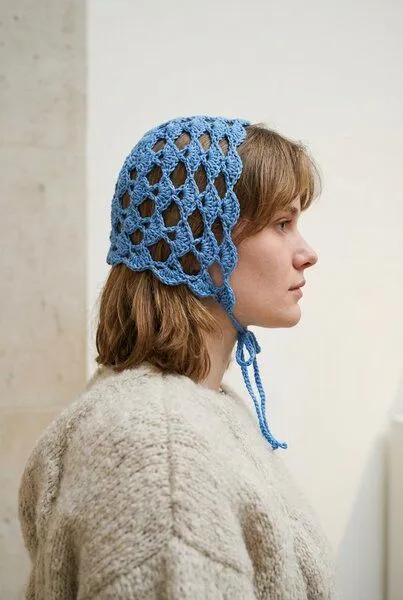 KnitToChange KnitToChange Handgehäkelter Crochet Bonnet aus Baumwolle – Produktbild 1 von 4