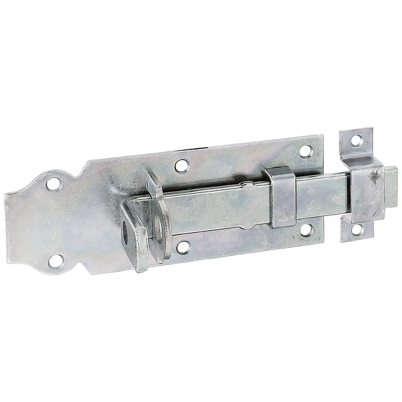 Alberts ALBERTS Schlossriegel, mit flachem Griff, gerade, mit Schlaufe, disp., Platte LxB140x52mm – Produktbild 1 von 1