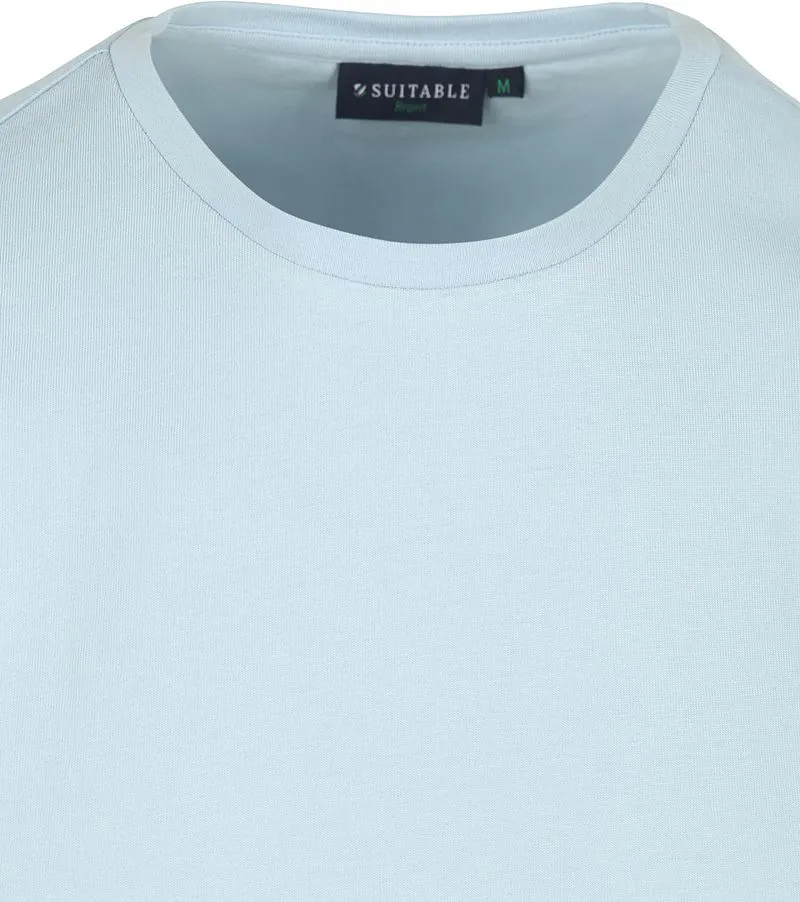 Suitable Suitable Respect T-shirt Jim Steel Hell Blau - Größe L, Hellblau, – Produktbild 2 von 3