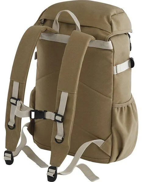 BagBase BagBase Recycelter Canvas Rucksack Notebookfach, Stahlblau, – Produktbild 3 von 4