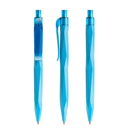 prodir prodir® Druckkugelschreiber QS20 PMT Push, blaue Mine, cyanblau – Produktbild 1 von 1