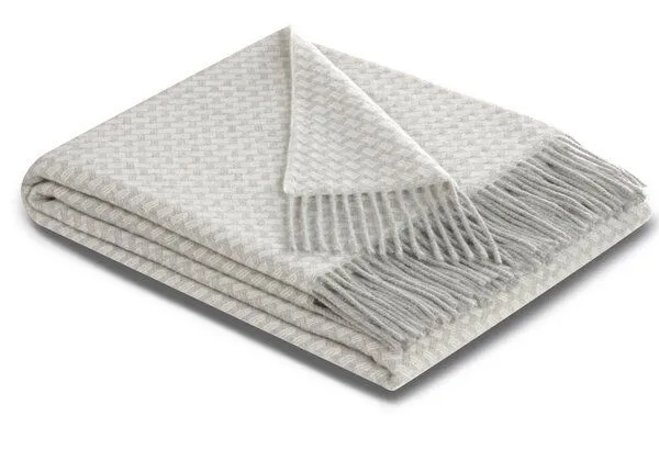 biederlack Kaschmirplaid Vivo von biederlack - 70 % Kaschmir, 30 % Schurwolle, Silber, – Produktbild 1 von 3