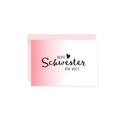 Bow & Hummingbird Bow & Hummingbird Mini-Grußkarte Beste Schwester – Produktbild 1 von 1