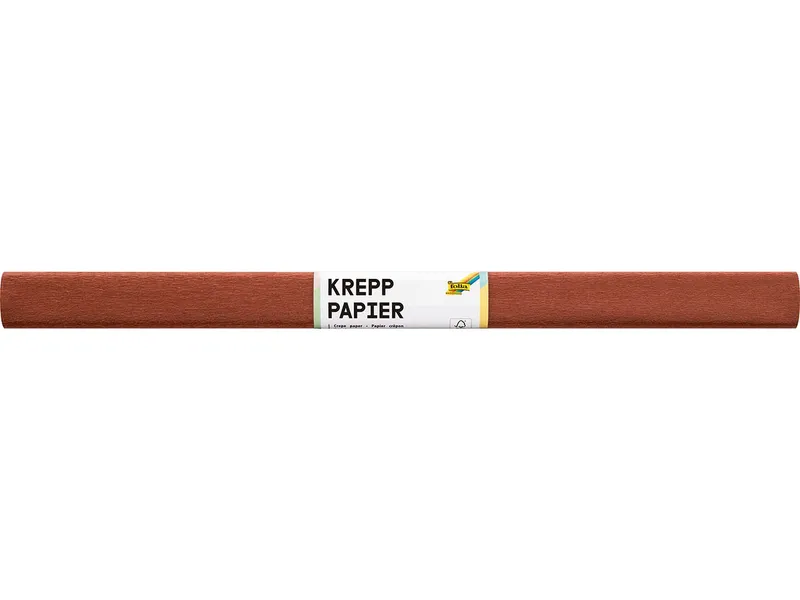 folia folia Krepppapier-Rollen, 50 cm x 2 m, 10 Rollen, kastanienbraun – Produktbild 1 von 1