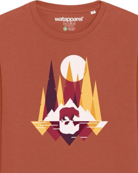 watapparel watapparel Sweatshirt Unisex Von Bären und Bergen, Heritage brown, – Produktbild 3 von 3