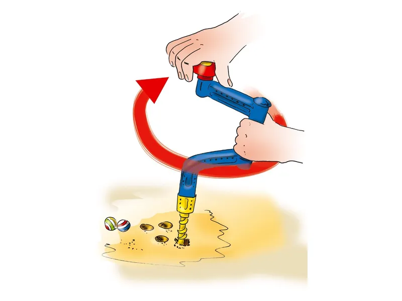Spielstabil Spielstabil Sandbohrer kombi 52,5x16x5,5 cm, Mehrfarbig, – Produktbild 2 von 2