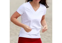 ESPARTO ESPARTO Yogashirt Yoga V-Shirt Farishta in Bio-Baumwolle V-Shirt mit kurzen Ärmeln, unten geschlitzt – Produktbild 1 von 1