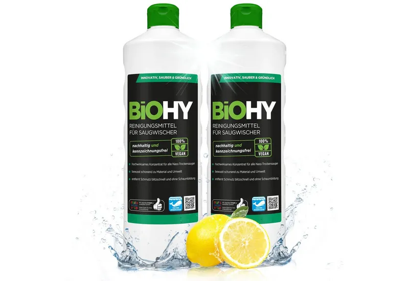BiOHY Reinigungsmittel für Saugwischer 2er Pack (2 x 1 Liter Flasche... Reinigungstabletten (2-St) – Produktbild 1 von 4