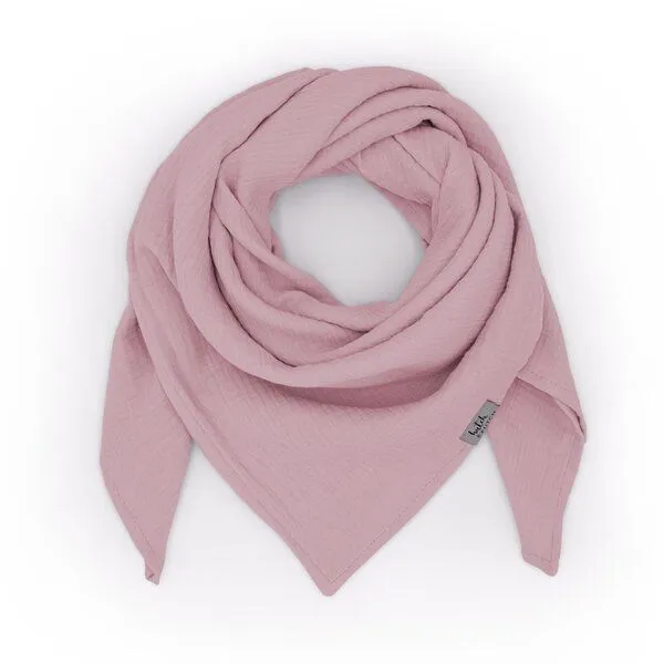 Hutch&Putch Hutch&Putch Musselin Halstuch - Schal - Tuch für Erwachsene (Damen und Herren) einfarbig aus 100% Bio-Baumwolle, Mauve, – Produktbild 1 von 4
