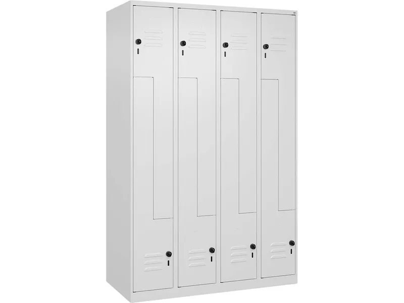 C+P C+P Z-Spind Classic PLUS, 8 Fächer, 1850x1200x500mm, Verkehrsweiß/Verkehrsweiß – Produktbild 1 von 1