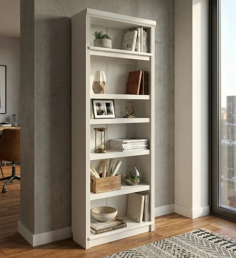 OTTO home Bücherregal Soeren Regal B/T/H: 80/33,5/220 cm, mit 6 Fächern, massive Kiefer, FSC®-zertifizier, Weiß, – Produktbild 2 von 5