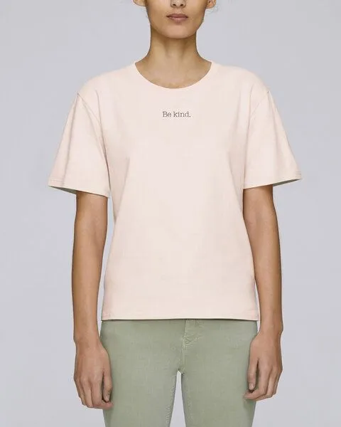 Human Family Human Family Bio Damen T-Shirt "Frame - Be kind" in 5 Farben, Candy-pink, – Produktbild 2 von 2
