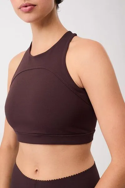 mandala Mandala High Neck Bra, Ganache (braun), – Produktbild 2 von 4