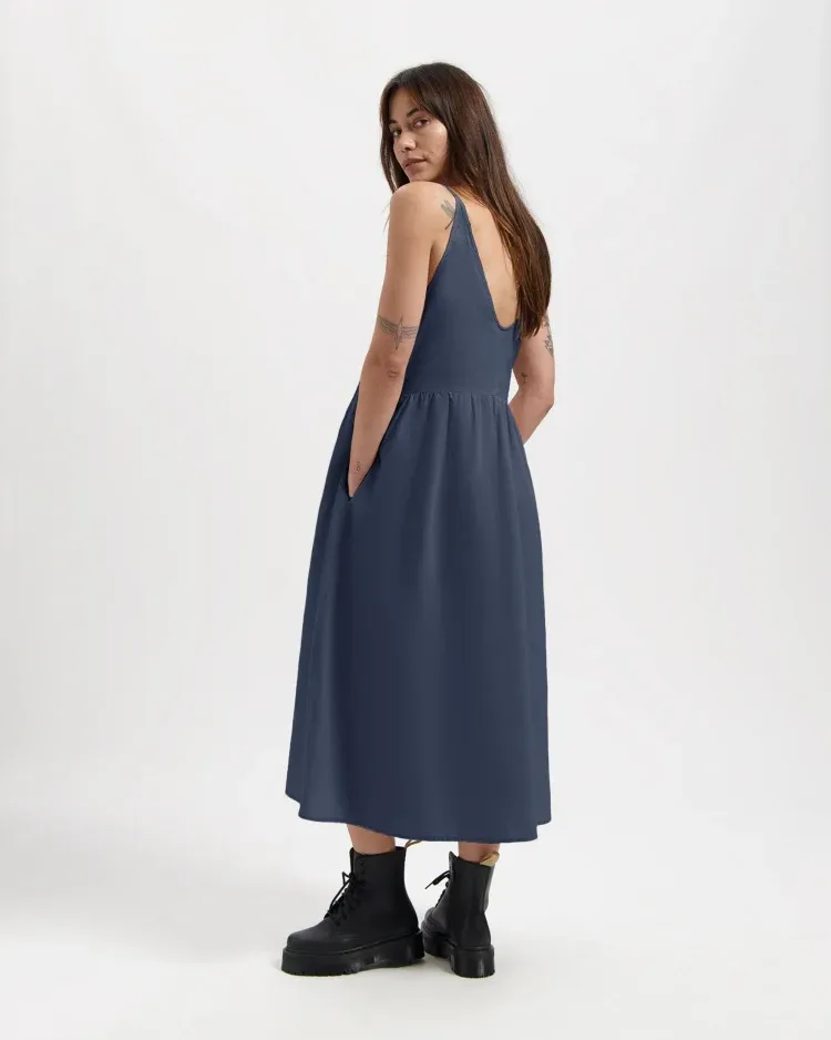 Kuyichi Kuyichi Damen vegan Kleid Damla Dark Navy, Extra dunkelblau, – Produktbild 1 von 2