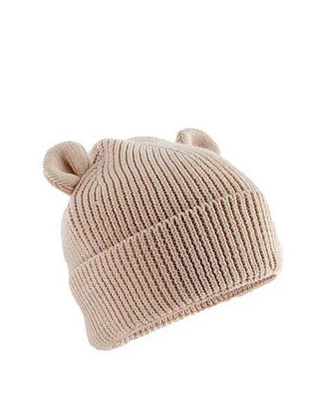 Beechfield Beechfield Baby Bear Beanie Wintermützen Baby Mütze mit Bärenohren, Mandel, – Produktbild 1 von 2