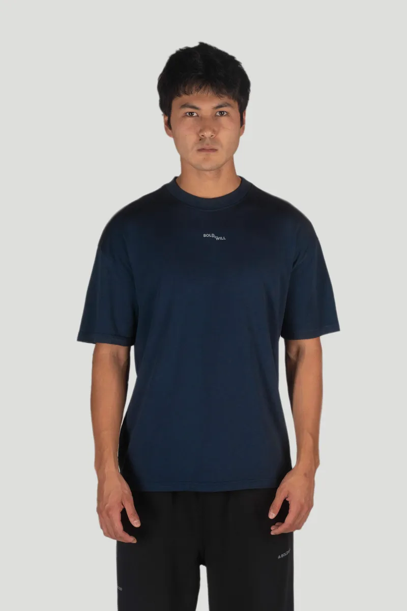 Boldwill Boldwill Herren vegan Shirt Pf50 Wood Deepsea Blue, Blau, – Produktbild 1 von 1