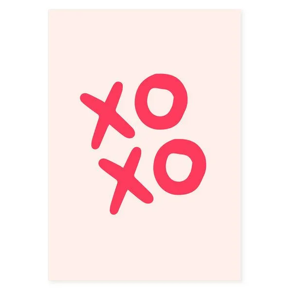 Bow & Hummingbird Bow & Hummingbird Postkarte "XOXO" aus Recyclingpapier – Produktbild 3 von 3