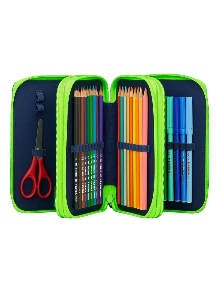 Ergobag Ergobag Federmäppchen Maxi Mäppchen, (1-tlg), mit Stiften befüllt, Grün, – Produktbild 6 von 8