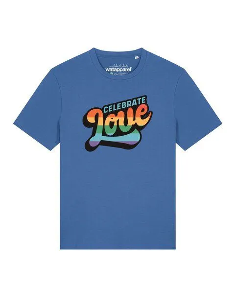 watapparel watapparel T-Shirt Unisex Celebrate Love, Mindful blue, – Produktbild 1 von 2