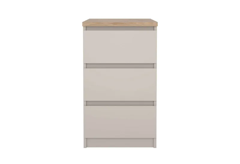 Home affaire Kommode Naia, Elegante und modernes Sideboard mit 3 geräumigenSchubladen, Braun, – Produktbild 3 von 3