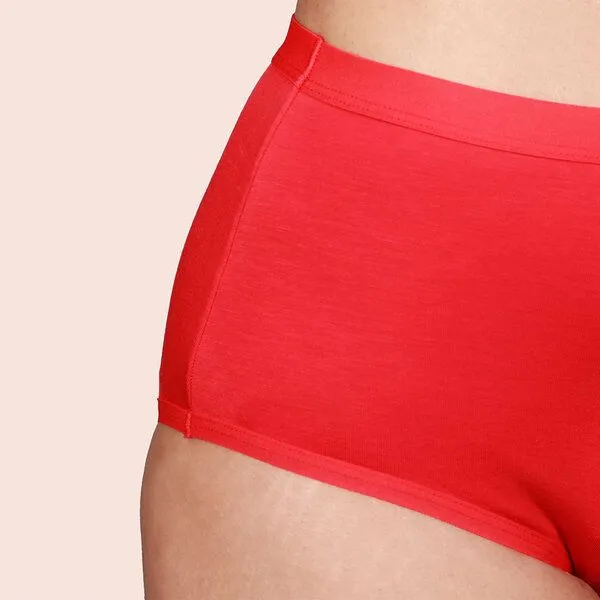 Taynie Ultra Periodenunterwäsche Biozidfrei 60°C Taynie Comfort Bamboo Ultra, Rot, – Produktbild 3 von 4