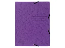 Exacompta 25 Exacompta Sammelmappen, Colorspan-Karton, 355 g/m², DIN A4, Gummizug, 3 Klappen,violett – Produktbild 1 von 1