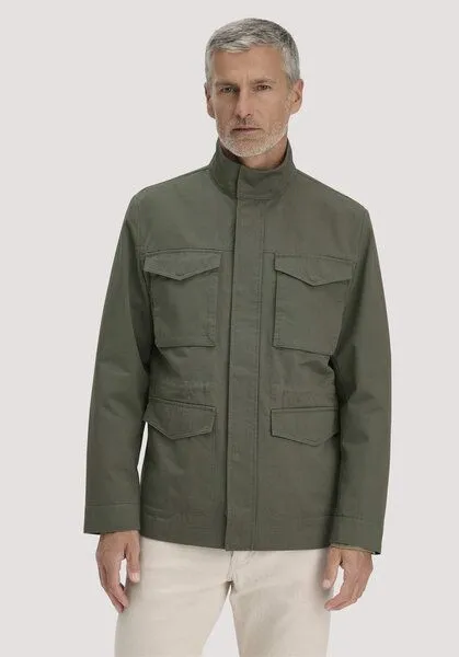 hessnatur hessnatur Field Jacket Regular NATURE SHELL aus reiner Bio-Baumwolle, Oliv, – Produktbild 1 von 5