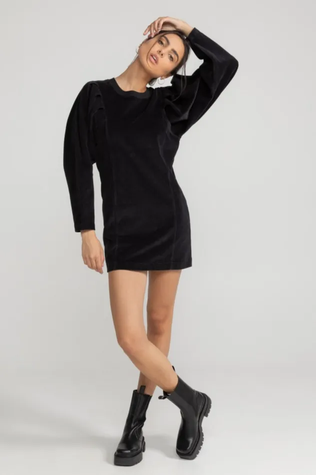 Lovjoi LOVJOI Damen vegan Kleid Aminea Schwarz, Schwarz, – Produktbild 2 von 2