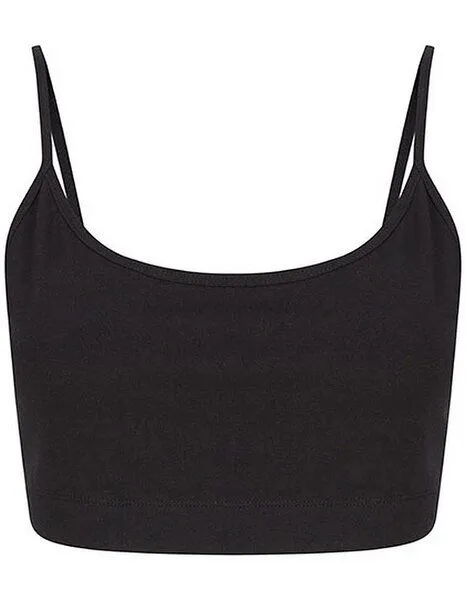 Skinnifit SF Skinnifit SF Damen Cropped Top Bauchfrei aus Recycelten Materialien, Schwarz, – Produktbild 2 von 4