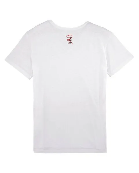Human Family Human Family Bio Herren V-Neck T-Shirt "Chill - Rescue Repeat" in weiß – Produktbild 1 von 4