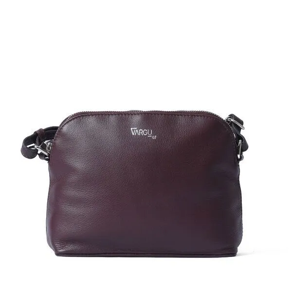 Vargu Vargu Leder-Umhängetasche Neli 1, Burgundy, – Produktbild 1 von 4