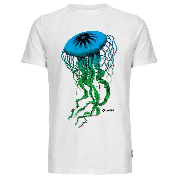 Lexi&Bö Lexi&Bö Die fette Qualle Herren T-Shirt, Weiss, – Produktbild 1 von 2