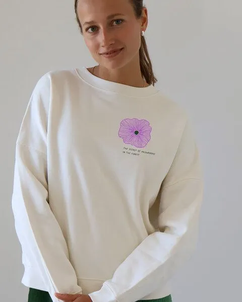Kultgut Kultgut Artdesign - Sweater / The Secret of Mushrooms, Natur, – Produktbild 6 von 8