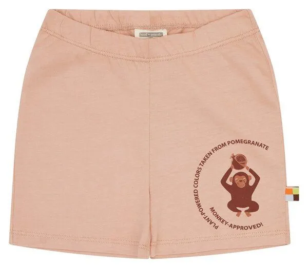 loud + proud loud + proud Babys & Kinder Short mit Pflanzenfarben gefärbt, GOTS zertifiziert, Pomegranate(rosa), – Produktbild 2 von 3
