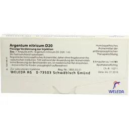 Weleda WELEDA ARGENTUM NITRICUM D 20 Ampullen 8X1 ml Ampullen – Produktbild 1 von 1