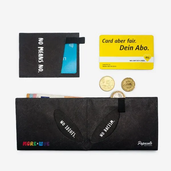 paprcuts paprcuts RFID Portemonnaie Pro, No means no 2.0. (schwarz), – Produktbild 4 von 4