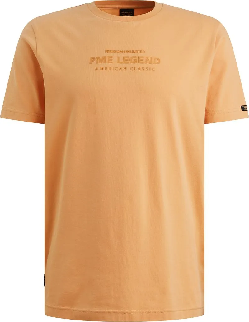 PME Legend PME Legend T-Shirt Logo Gold Earth - Größe L, Orange, – Produktbild 2 von 5